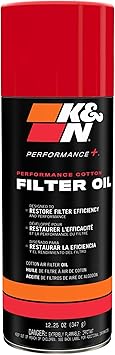 K&N Air Filter Oil Aerosol; Restore Engine Air Filter Performance and Efficiency, 99-0516, 347g12.25 Oz