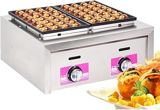 Gas Takoyaki Maker, 56 Hole Non-Stick Takoyaki Pan Gas Takoyaki Maker, Easy to Operate Takoyaki Maker for Restaurants
