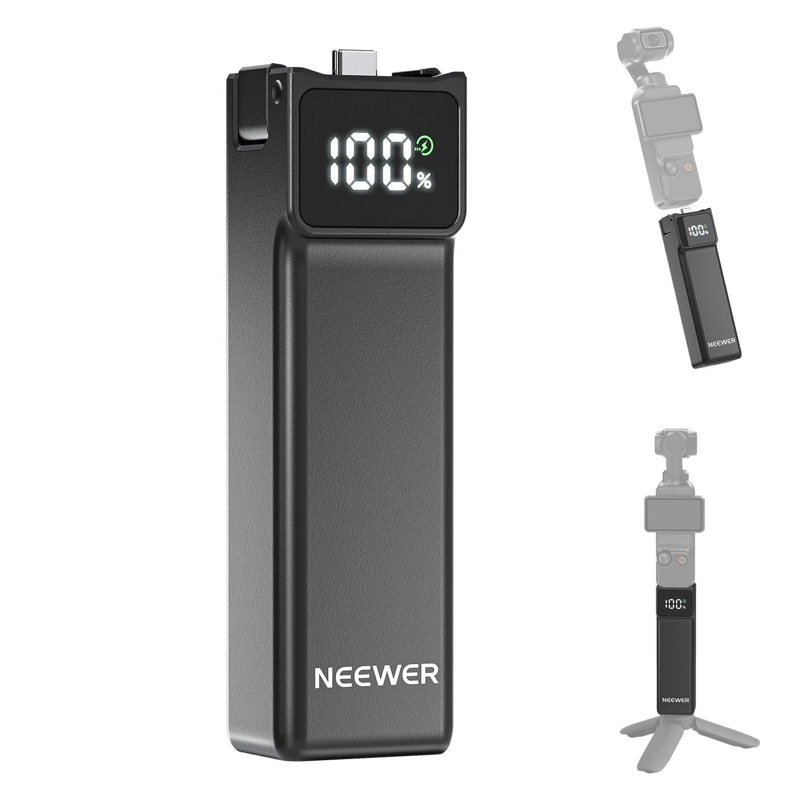 batteria compatibile con dji osmo pocket 3 e creator combo, caricatore 5000mah con cavo type-c max 22.5w