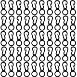 JianLing 50pcs Camping Snaps Hooks Plastic Buckles Camping Gadgets Black 32x13mm 9mm Hole Clip Acces