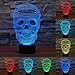 Produktbild 3D Schädel Glühen LED Lampe 7 Farben erstaunliche optische Täuschung Art Skulptur Ferneinstellung Lichter produziert einzigartige Lichteffekte und 3D-Visualisierung für Home Decor-kreative Geschenk