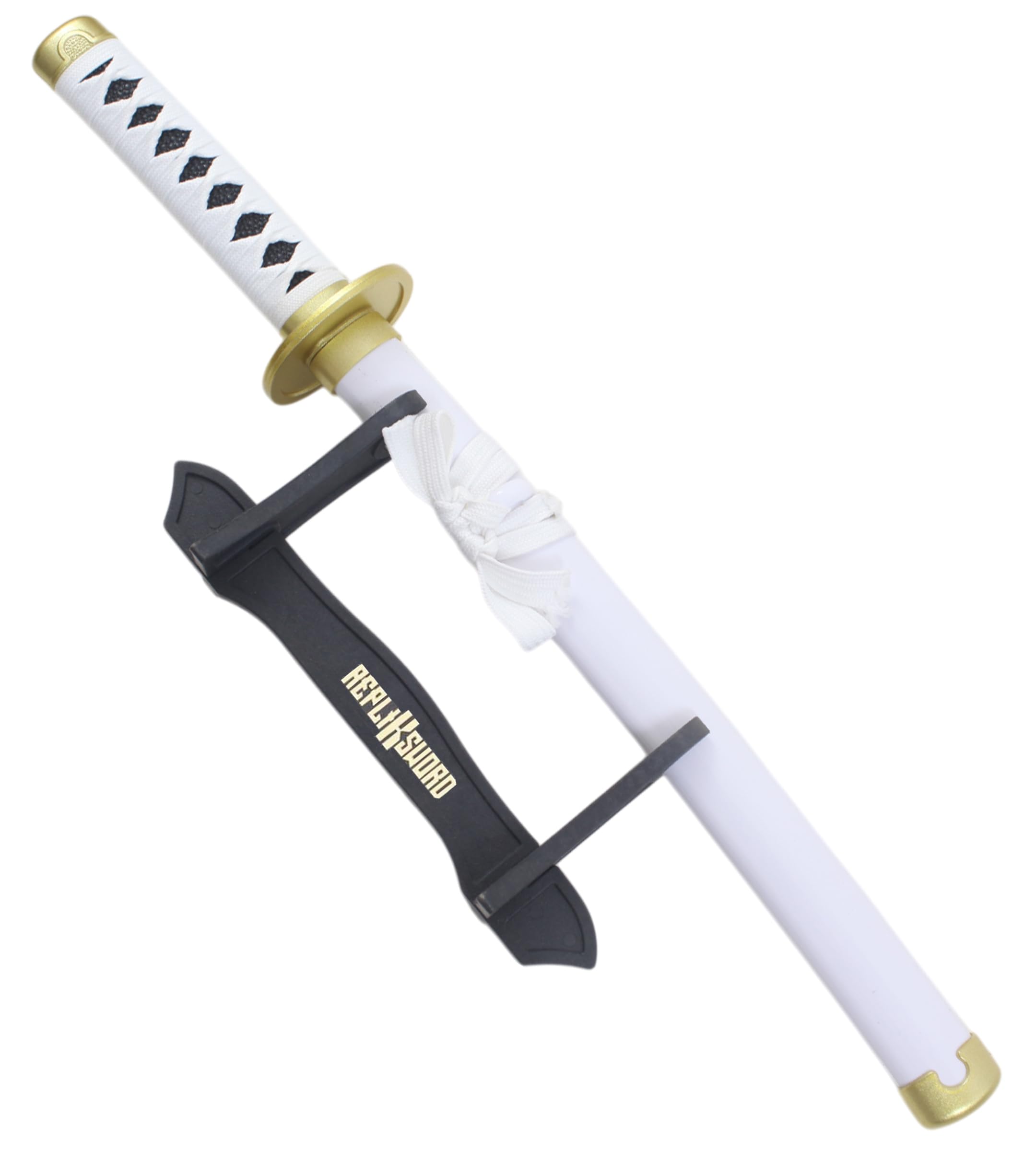 Mini Katana Wado Ichimonji Epee en Bois Sabre Zoro - 45cm + Presentoir en Bois Inclus