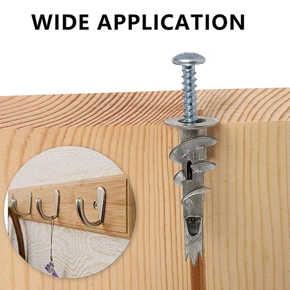 Tasselli Per Cartongesso - 30 Pezzi Con Viti, Autofilettanti - Per Pareti A Secco