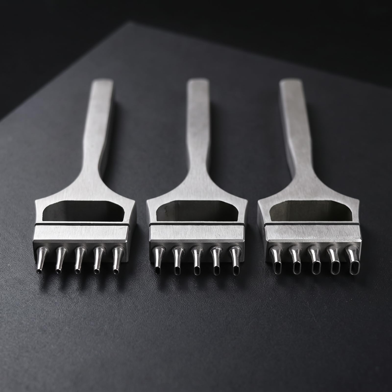 Perforadora con Cabezales Intercambiables Preciso Perforadora Cuero Metálico Sacabocados para Marroquinería, 3 2mm