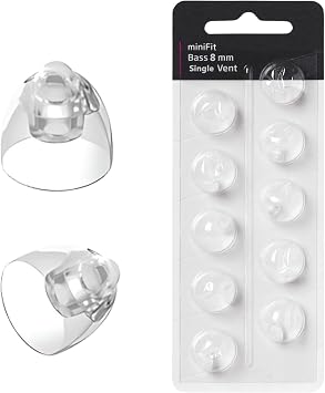 Single Vent 8mm Hearing Aid Domes for Oticon Minifit Oticon Ear Caps Replacement Parts Accessory Domes Oticon Hearing Aid Supplies Cleaning Kit 10pcs
