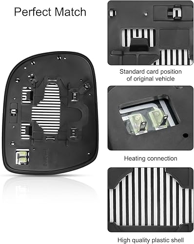 Miniatura 10 de Espejo retrovisor calefactable mejorado para Lexus RX330 2004-2006 RX350 2007-2009 RX400h 2006-2009, retrovisor derecho con soporte trasero