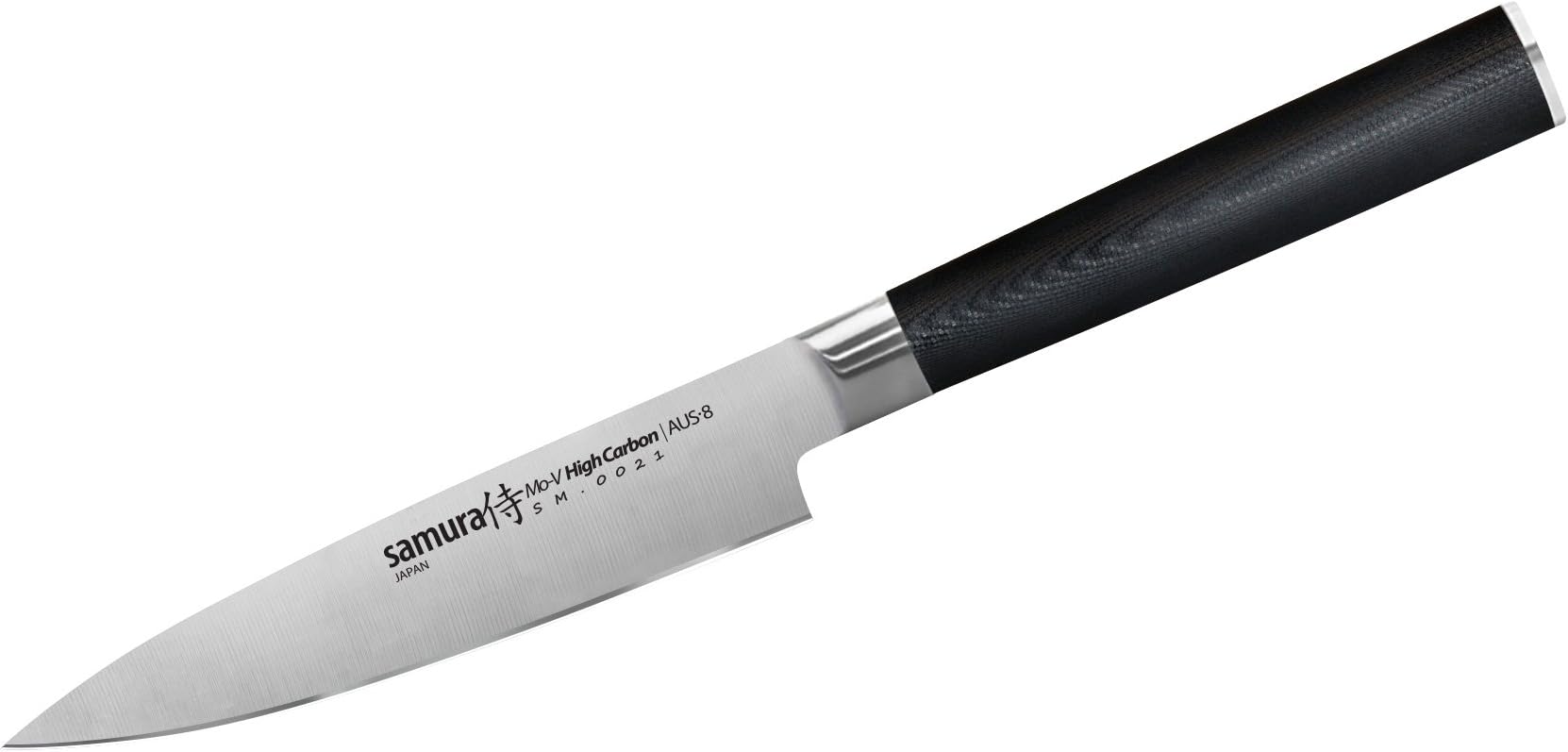 Samura MO-V Professional Utility Knife with 5’’ Long Blade Made of Japanese Stainless Steel! Stylish and Impressive Design! Stays Sharp for Years!