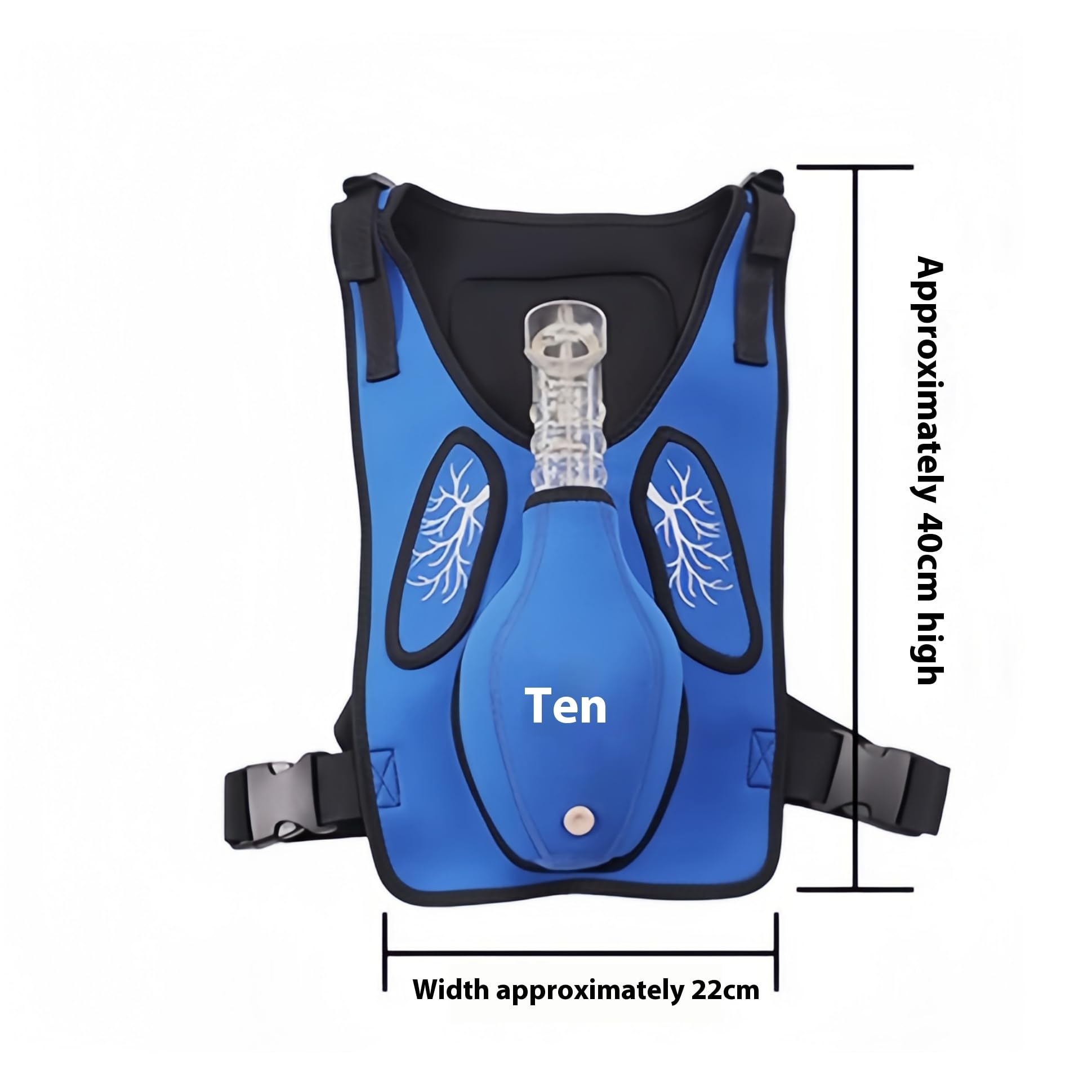 Chaleco de entrenamiento antiasfixia Heimlich, modelo de entrenamiento de práctica de simulación de obstrucción de las vías respiratorias con diseño ajustable en la espalda para enfermeras y