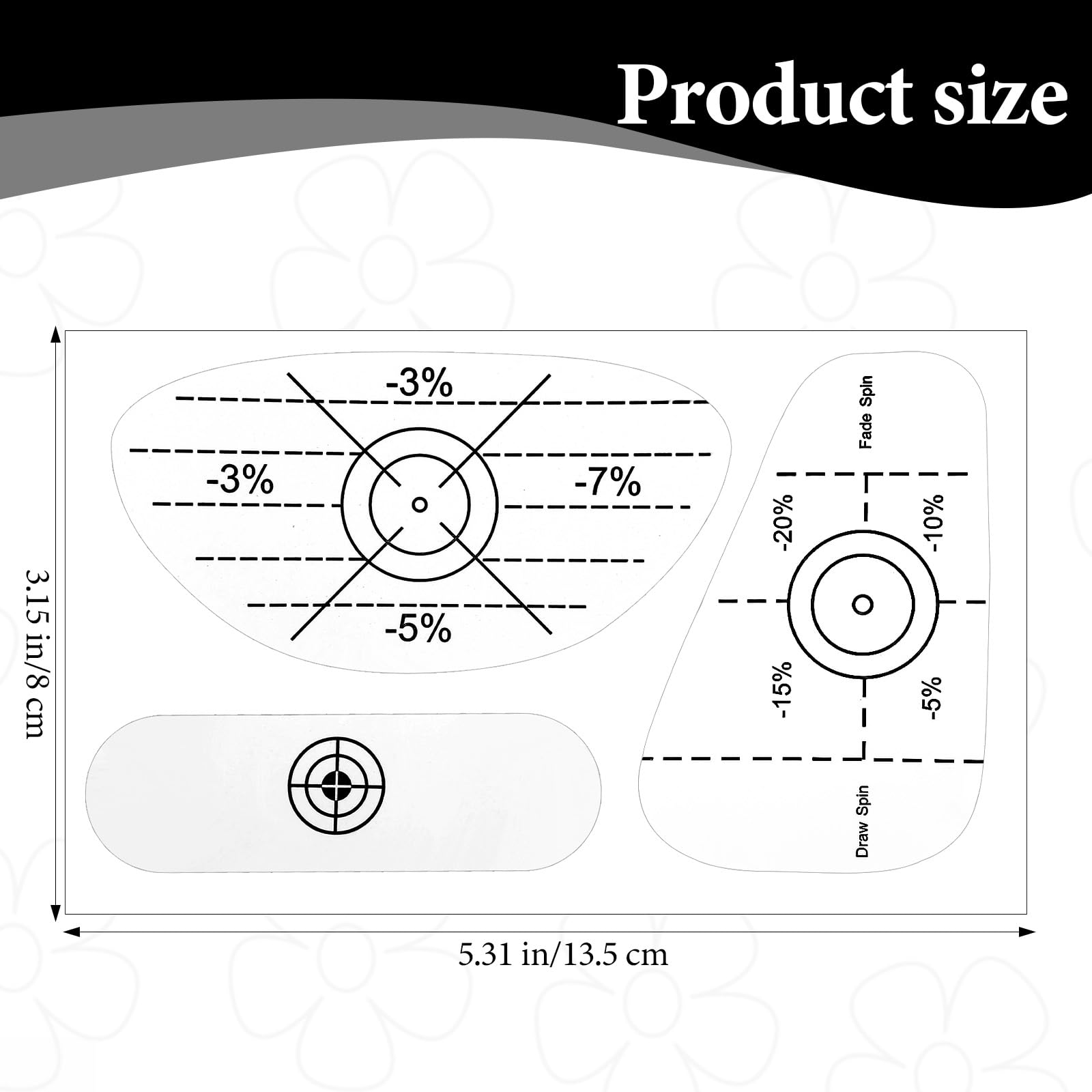 Kifmurase 50 Pcs Golf Impact Tape Labels, Self-Teaching Sweet Spot and Consistency Analysis, Golf Club High-Resolution Strike Stickers for Iron, Wood, Fairway Clubs for Training Improve Swing Accuracy