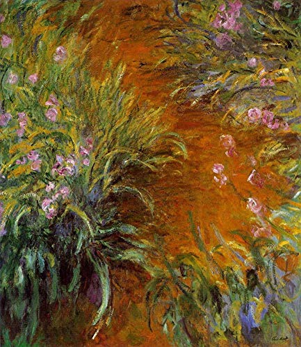 Tableau Monet Le chemin à travers les iris pour remplacer vos posters fades
