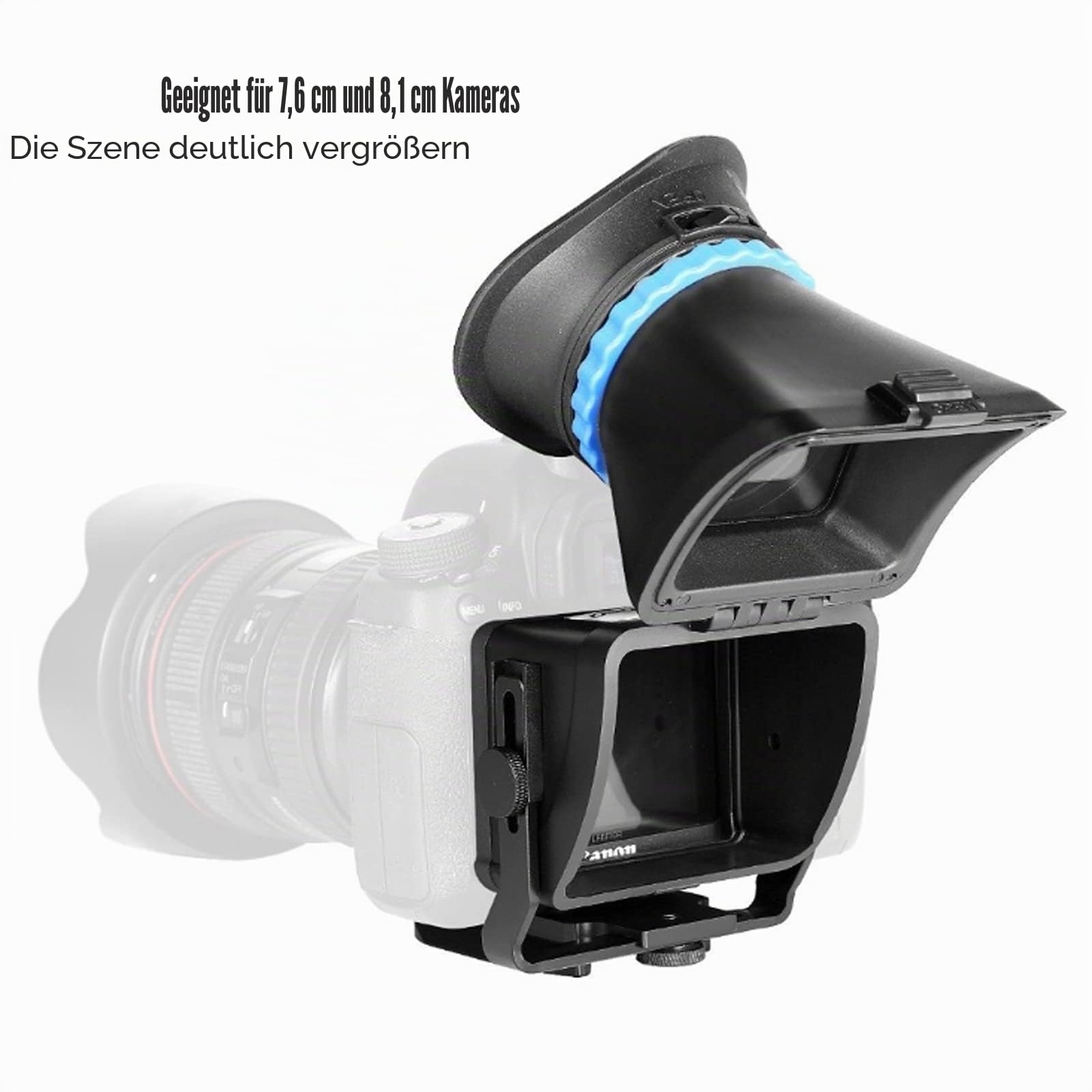 Akozon Tosuny DSLR Viewfinder, 3X Kamerasucher Kamera LCD-Sucher LCD-Bildschirm View Finder Extender ST‑1 Kamera-Bildschirmsucher für Kamera-Camcorder mit 3-Zoll/3,2-Zoll-SLR-Sucher