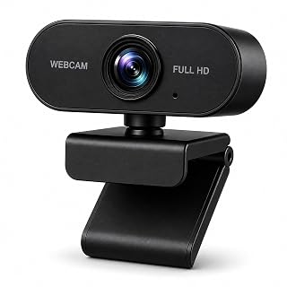 Webcam Full HD 1080p USB com Microfone Plug & Play Foco Automático