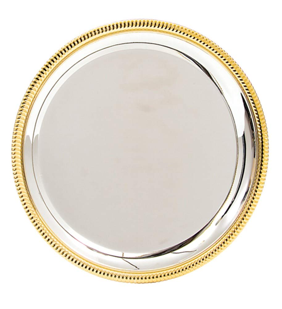 Trophy 25cm Vortex Presentation Salver Silver/Gold with Gift Box plus Free Engraving T040D/OX014