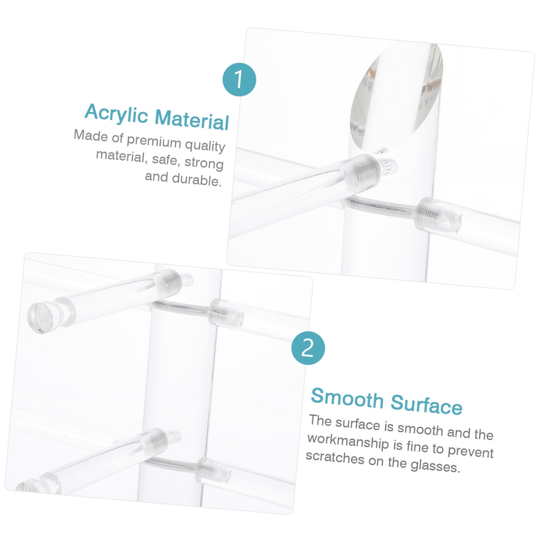 Estante Transparente para Gafas de Acrílico Estructura Sólida y Diseño Simple para Organizar Gafas de Sol en Tienda o Uso Personal