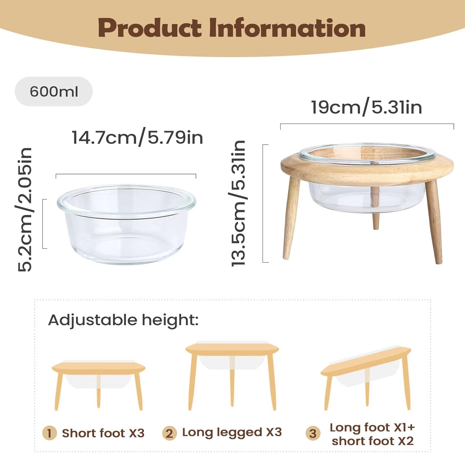 Cat Bowls - Adjustable Height Pet Feeding Dish with Stand, Anti Vomiting Cat Food Bowl for Home Kitchen Living Room Bedroom Playroom Apartment Dining Corner Feeding Time for Cats and Small Animals