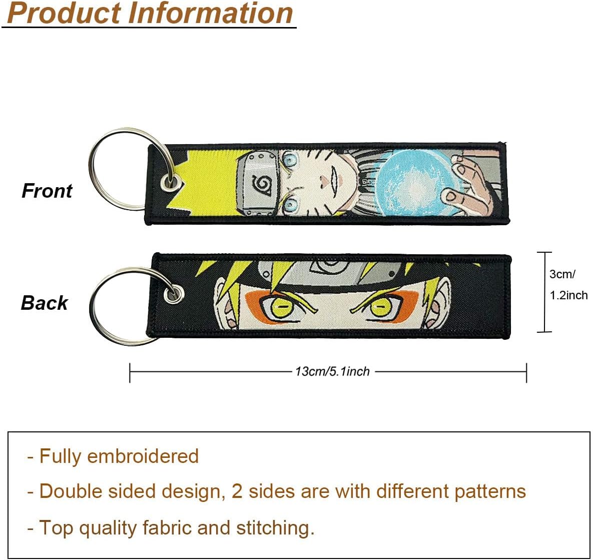 1 Pack Anime Keychians Motorcycle Key Tag Anime Jet Tag image 3
