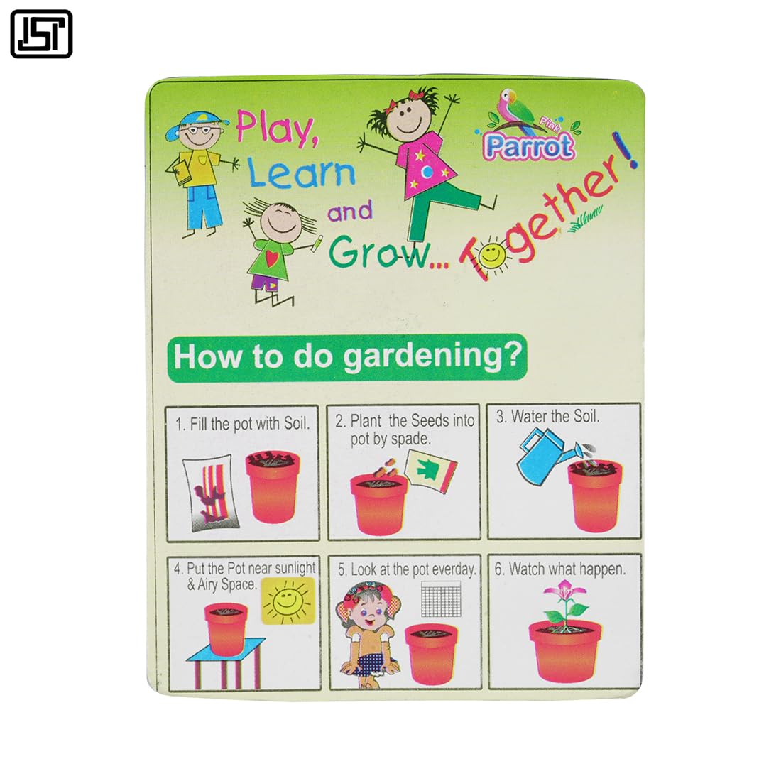 Garden Set No 1Tool Set 6 Pcs - Small Buckets, Spade, Small Scoop, Crab Tool, Shell, and Water Can Gardening Tools Kids & Toddlers Gardening Tools for Kids Best Outdoor Toys Gift for Boys and Girls - Image 3 thumbnail