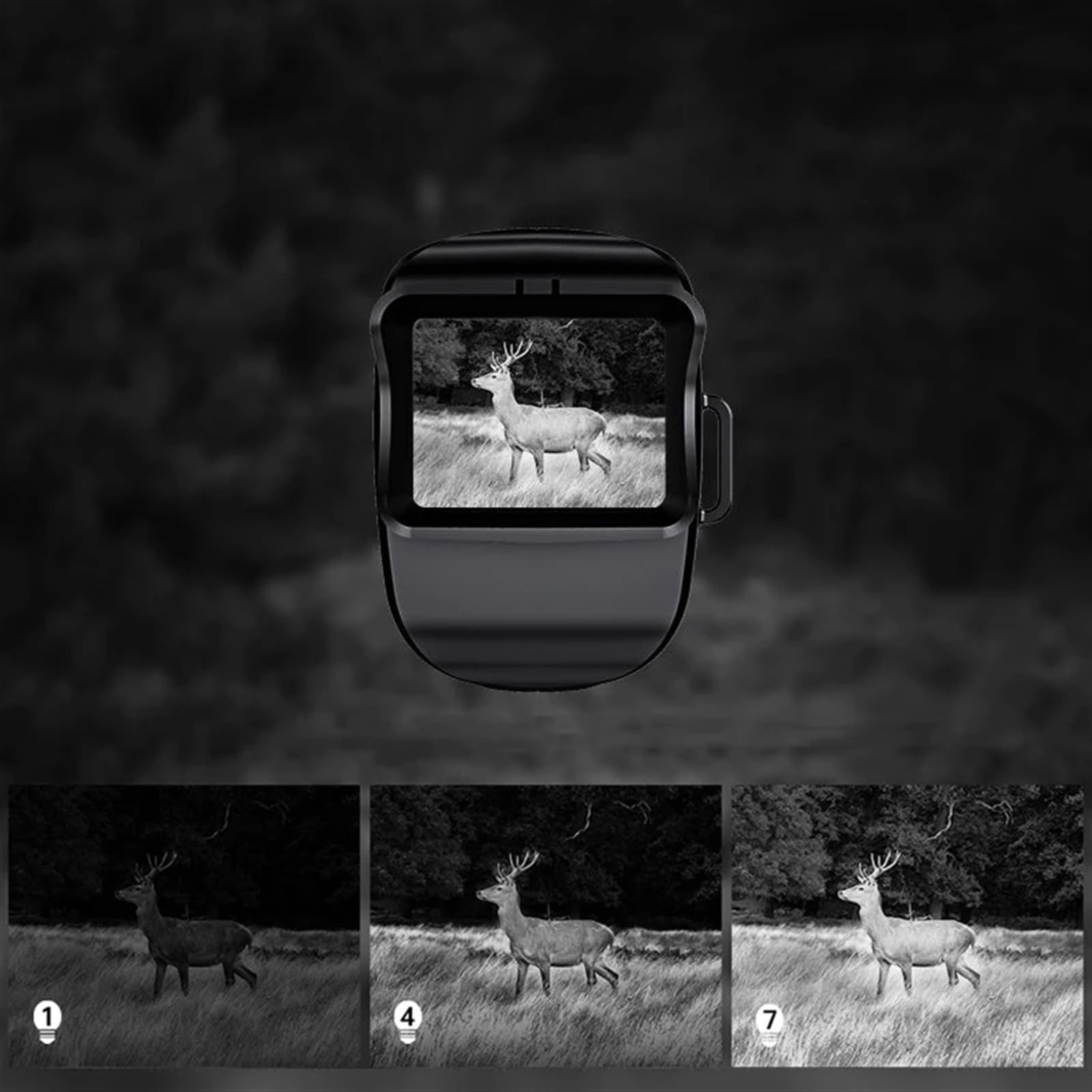 Gafas de visión nocturna Monocular de visión nocturna 1080P FHD infrarrojo 10X Zoom Digital telescopio de pantalla grande de 2 pulgadas uso diurno y nocturno completamente oscuro 500m para caza, acamp