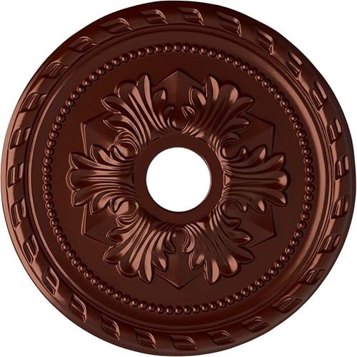 Miniatura 49 de Ekena Millwork CM20PM Medallón de techo Palmetto, 20 7/8 pulgadas de diámetro exterior x 3 5/8 pulgadas de diámetro interior x 1 5/8 pulgadas, Primed