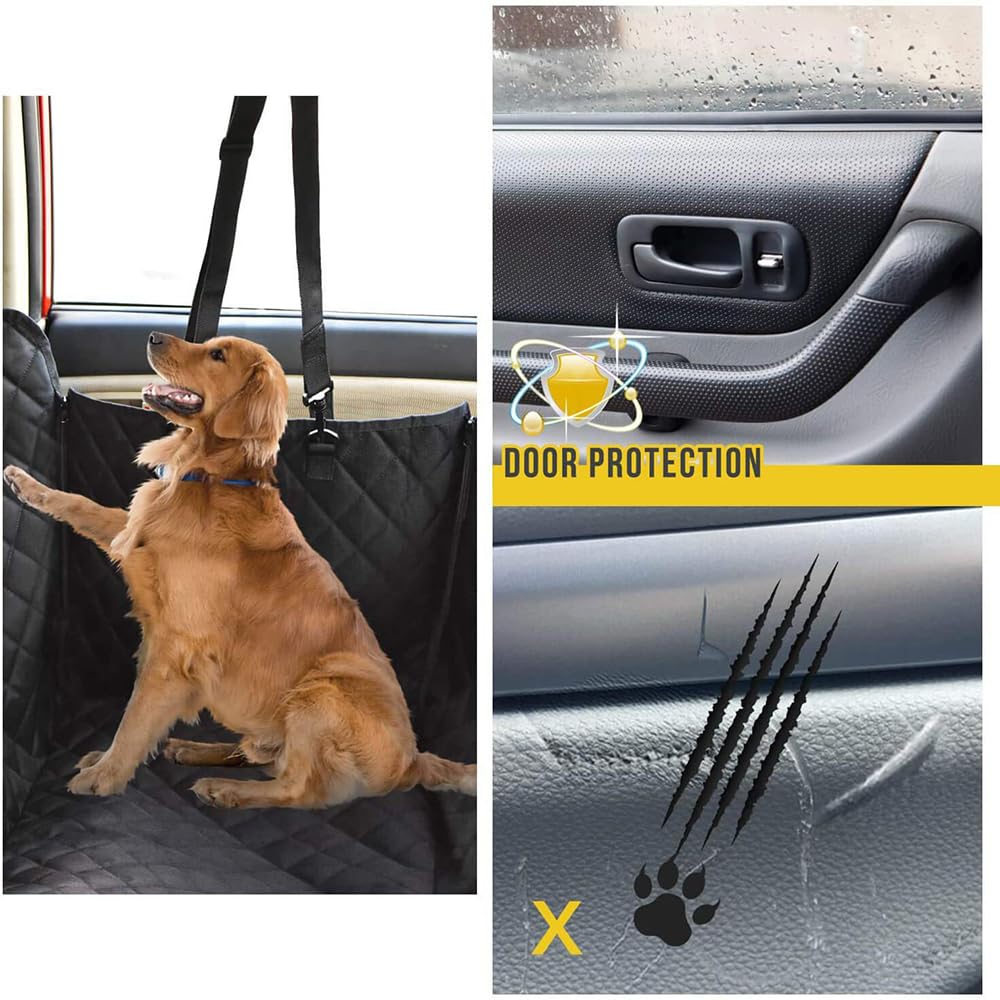 Funda Coche Perro Protector Asiento para Ford Fiesta 2017-2022 2023 2024 2025, Impermeable, Resistente a Los Arañazos, Asiento Trasero para Perro