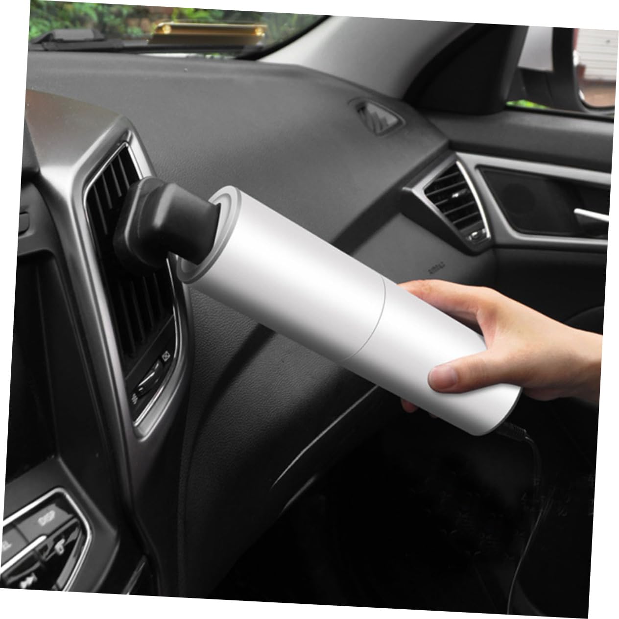 SOLUSTRE Aspirapolvere Portatile per Auto 12v 120w Bianco Filtro Hepa