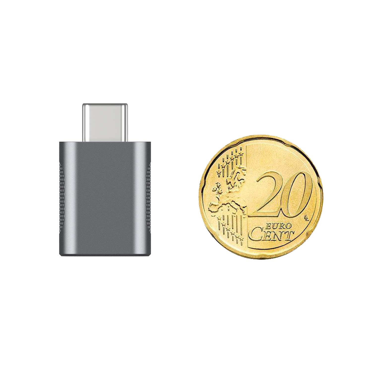 nonda Adattatore da USB C a USB 3.0 (2 Pezzi),Adattatore OTG da Thunderbolt 4/3 a USB Femmina per MacBook Pro 2021, MacBook Air 2022, iPad Pro 2021, Altri dispositivi con USB Tipo C (Spazio Grigio)