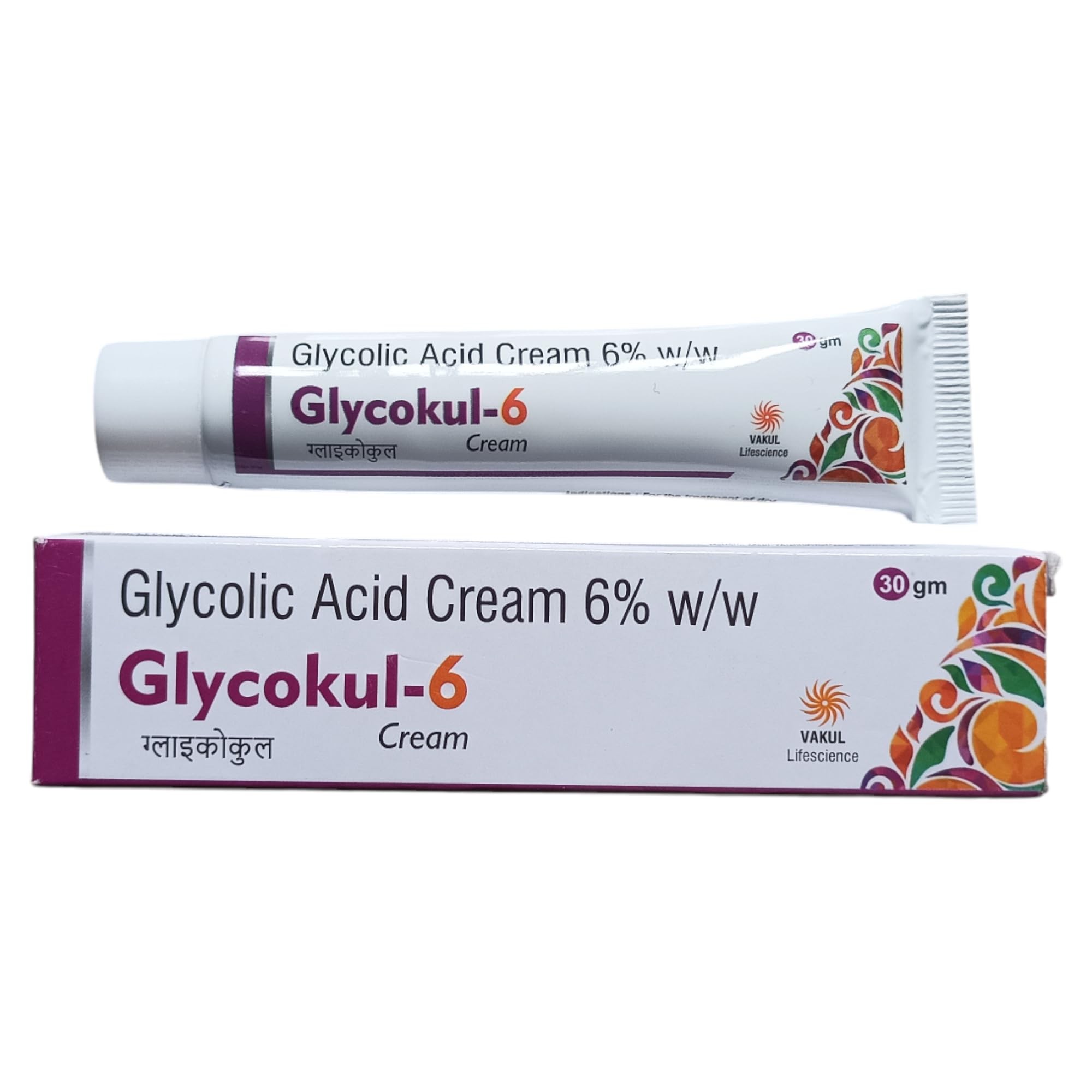 Glyco-6 Glycolic Acid Cream 6% w/w (30g) - Unscented Exfoliating Cream for Clear, Youthful, Radiant Skin