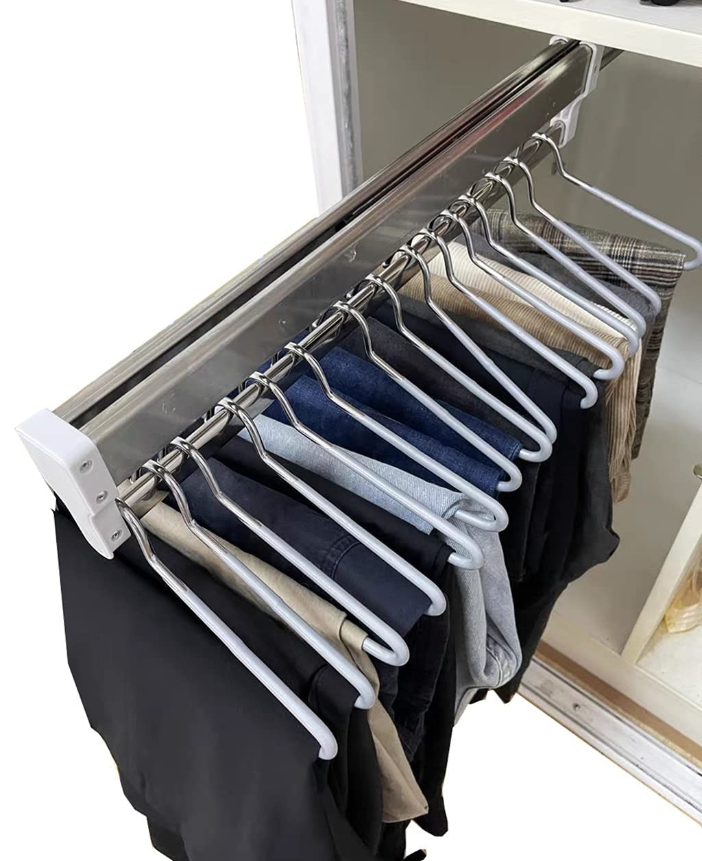 Support de cintre coulissant 55cm : la solution pour armoire profonde encombrée