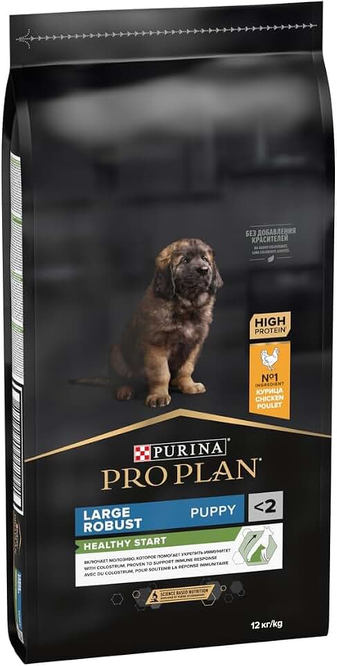 Purina Pro Plan Healthy Start Puppy Large Robust, Pienso para Perro Grande Cachorro con Pollo, 12kg