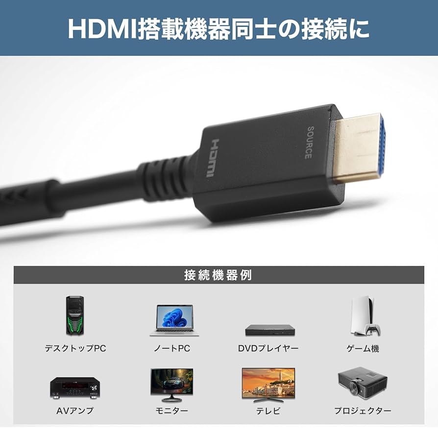 ホーリック HDMIケーブル 光ファイバー 20m HH200-806BB Amazon | ホーリック 光ファイバー HDMIケーブル 20m 4K/60p