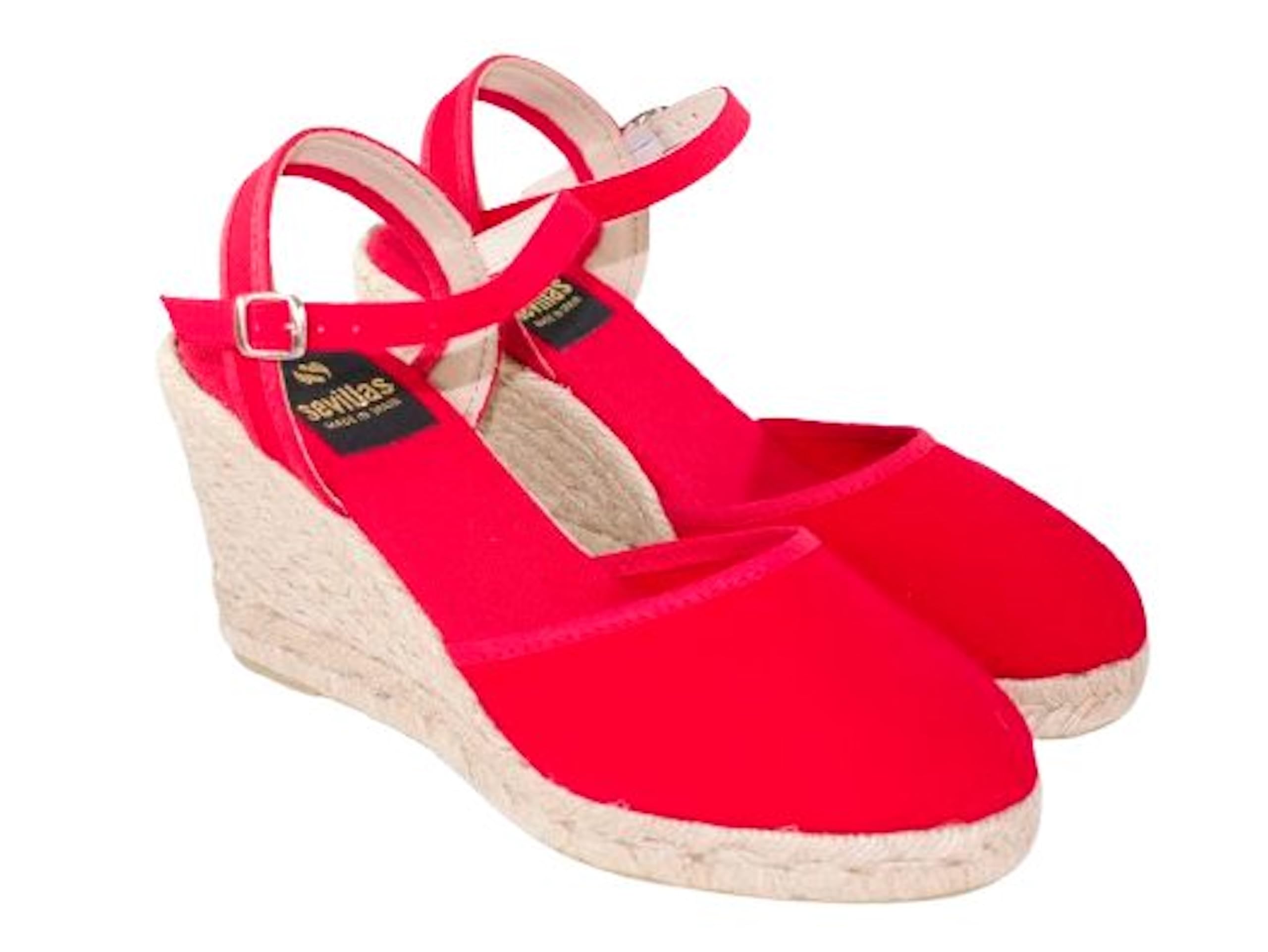 Alpargata Valenciana Mujer Cuña Yute 8,5 cm, Espadrilles Verano con Pulsera Ajustable, Hechas en España Mod 3333