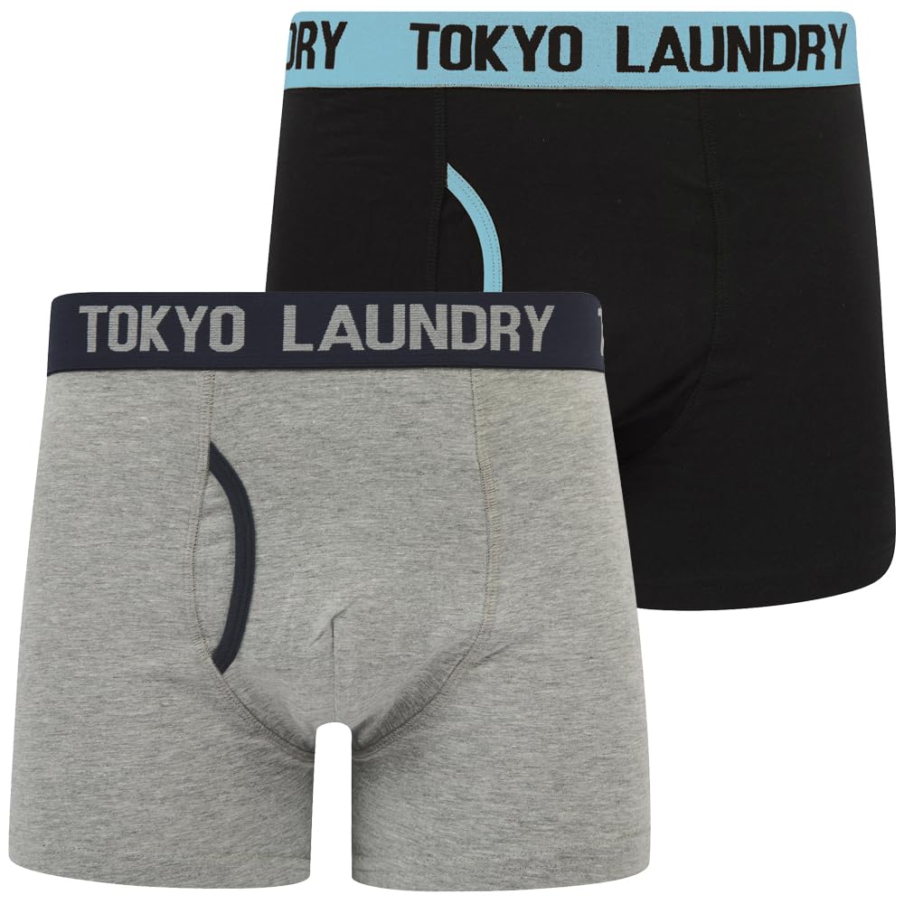 Tokyo Laundry Men's 2 Pack Gift Box Stretch Cotton Boxer Shorts Set