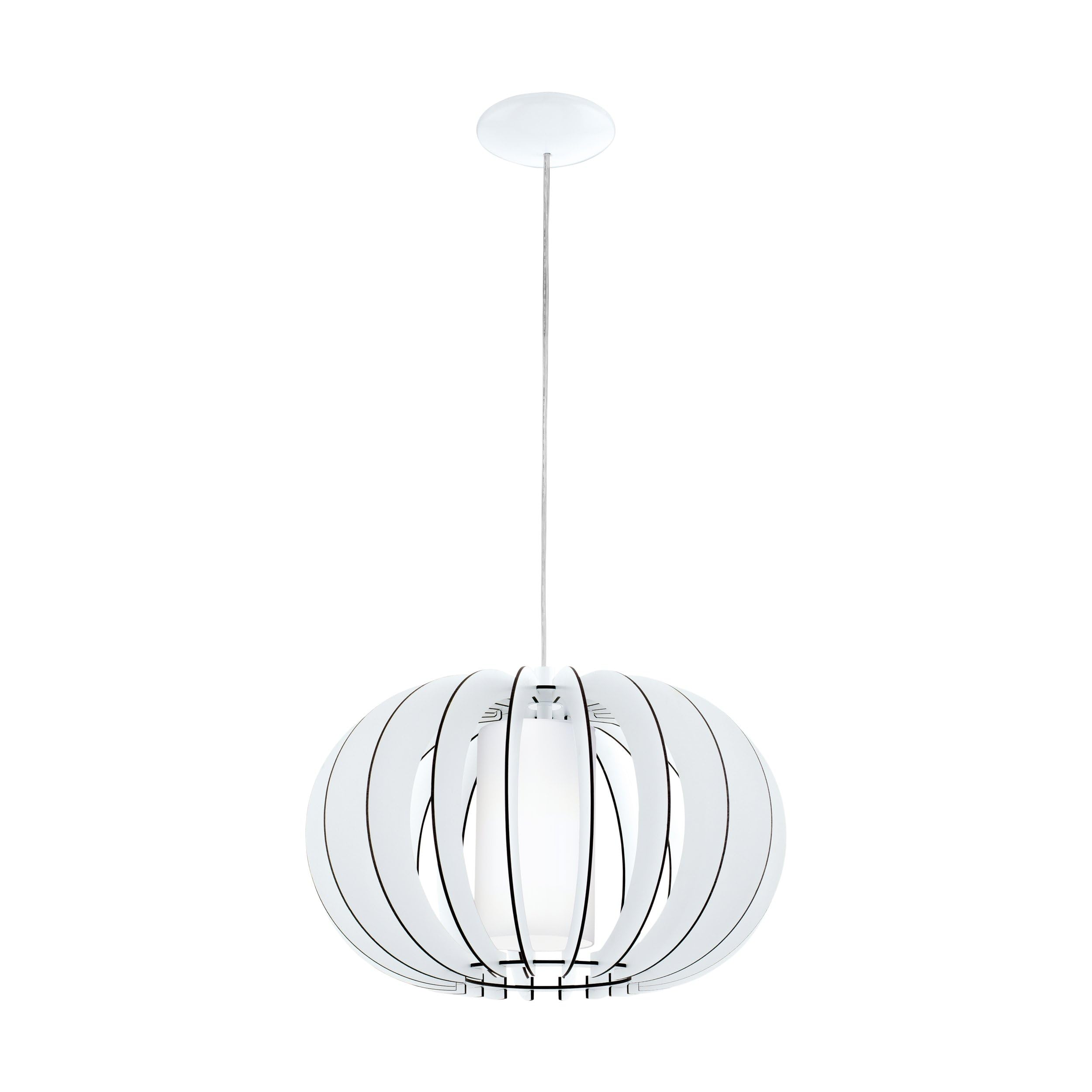 Eglo lampada a sospensione Stellato 2, 1 fiamma, vintage, in acciaio, legno