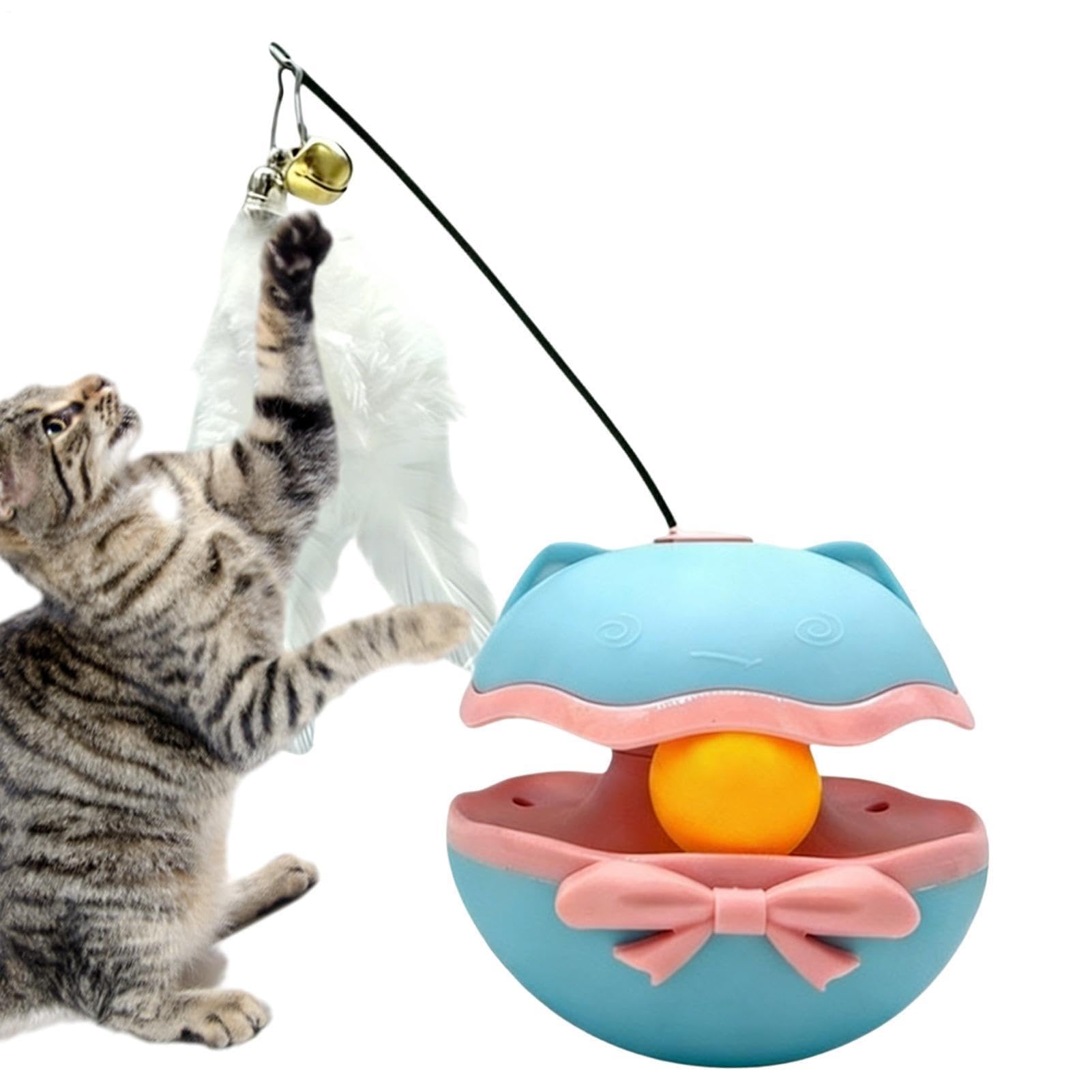 Juguetes para Gatos， Juguete Interactivo de enriquecimiento for Ejercicios Gatos, for criadero, Sala Estar, Dormitorio, apartamento(Light Blue)