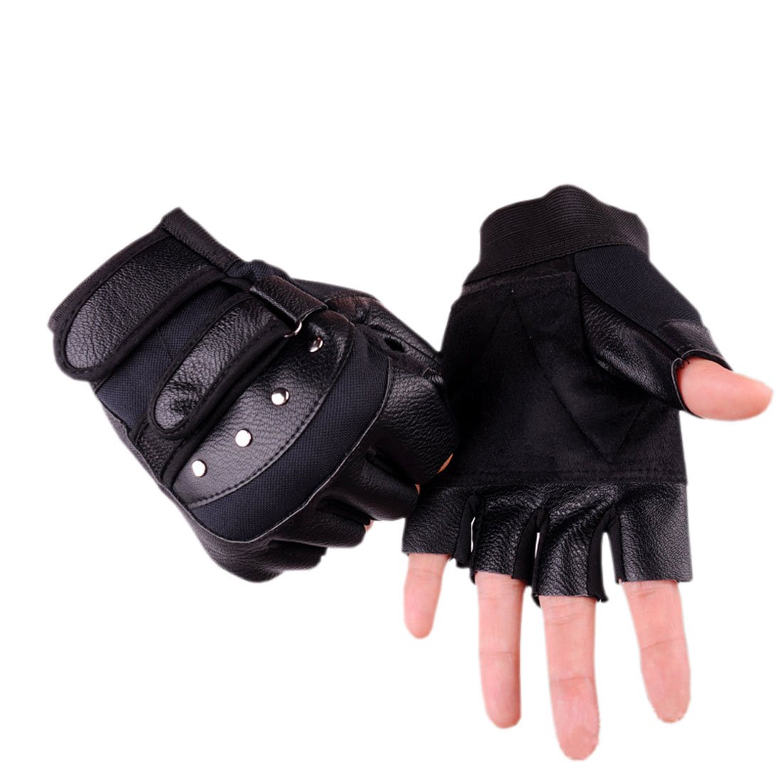 GRACEART Steampunk handschoenen voor heren, vingerloze wanten, vogelschedel, Eén maat