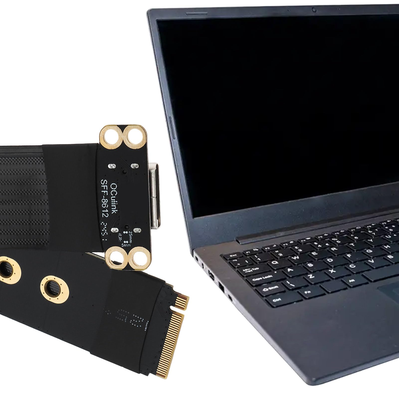 Cavo di Prolunga per Laptop NGFF PCI-E4.0 M.2 M-Key A Oculink SFF-8612 SFF-8611 da 15 Cm per NVME U.2 SSD Egpu