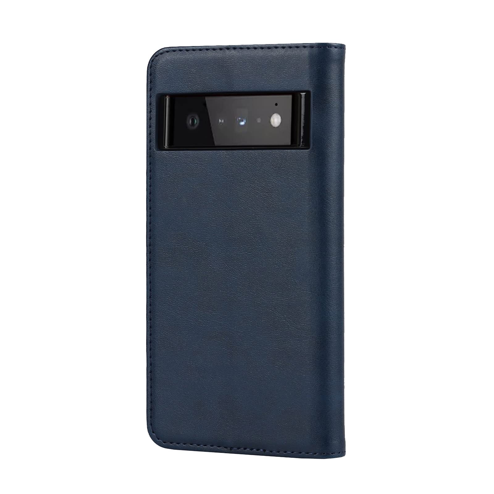 Custodia In Pelle Con Chiusura Magnetica Per Google Pixel 6 Pro - Porta Tessere E Supporto Integrato - Blu