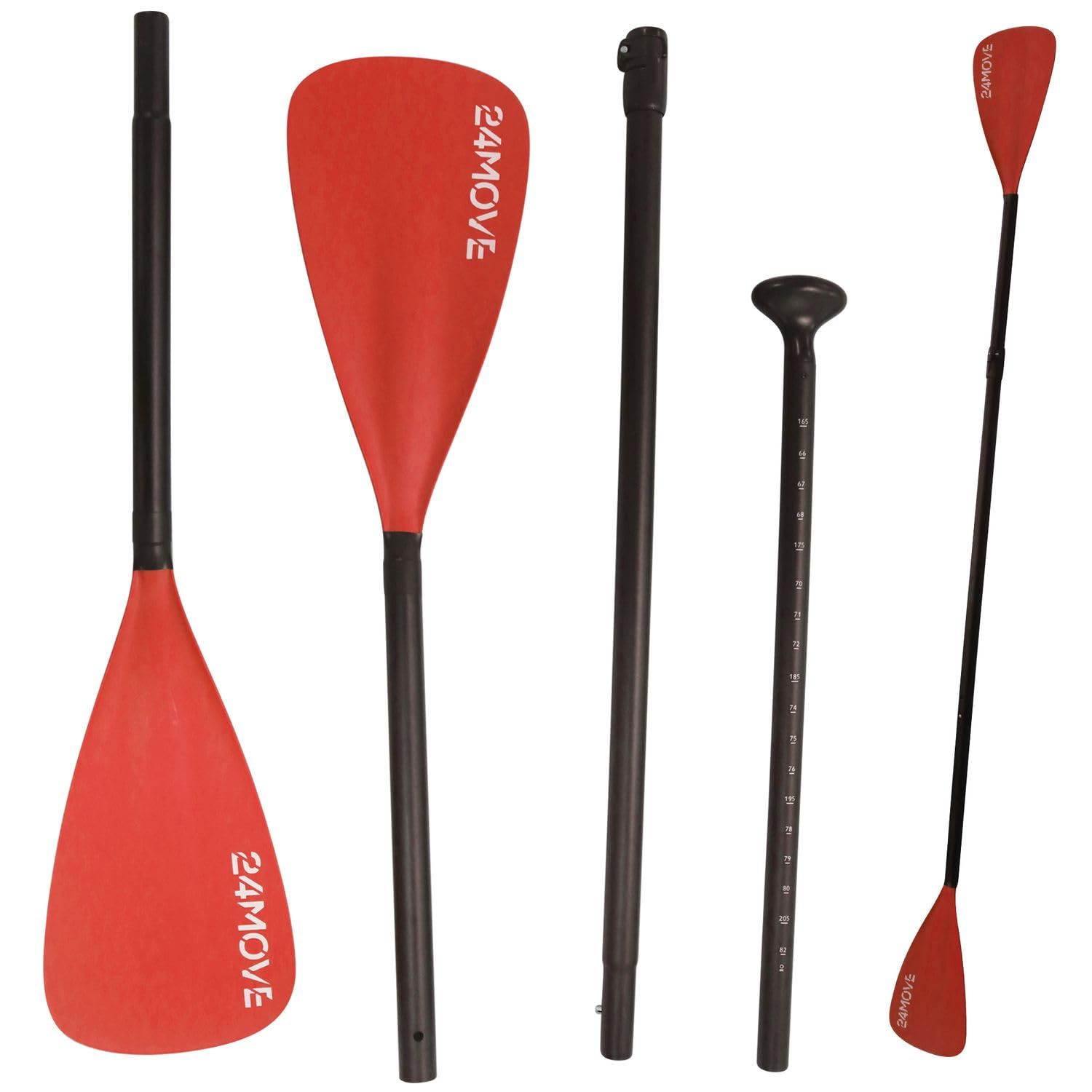 24MOVE® Paddel Doppelpaddel 2 in 1 Teleskoppaddel Stechpaddel und Einzelpaddel