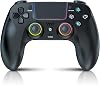 Controlador GUOC con efecto Hall para PS5 con 4 botones traseros | agarre extendido cómodo para manos grandes, luces RGB variables y vibración, función macro y turbo 1