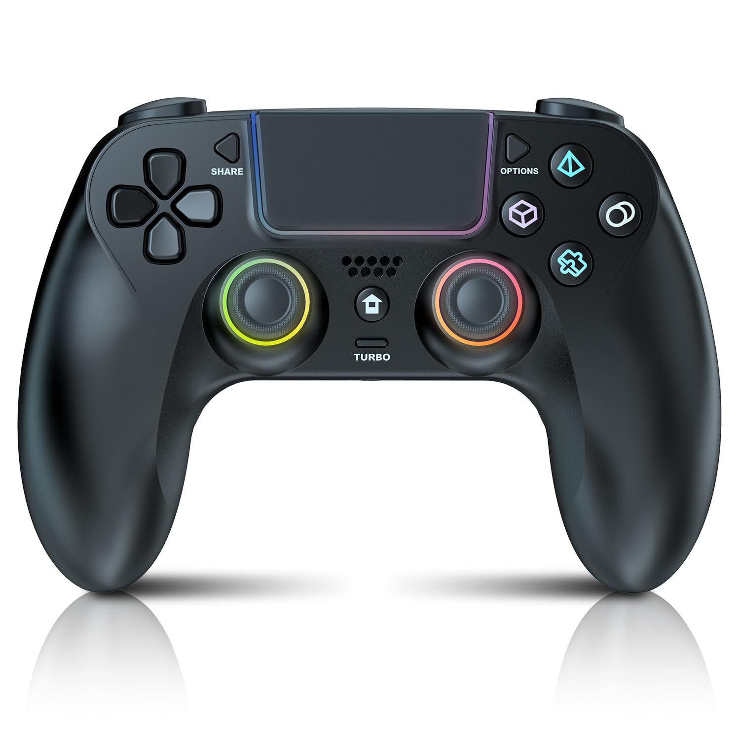 GUOC LED Wireless Controller for PS5 with Hall Effect Joystick and Trigger 4 Macron Boutton Extended Grip Controller