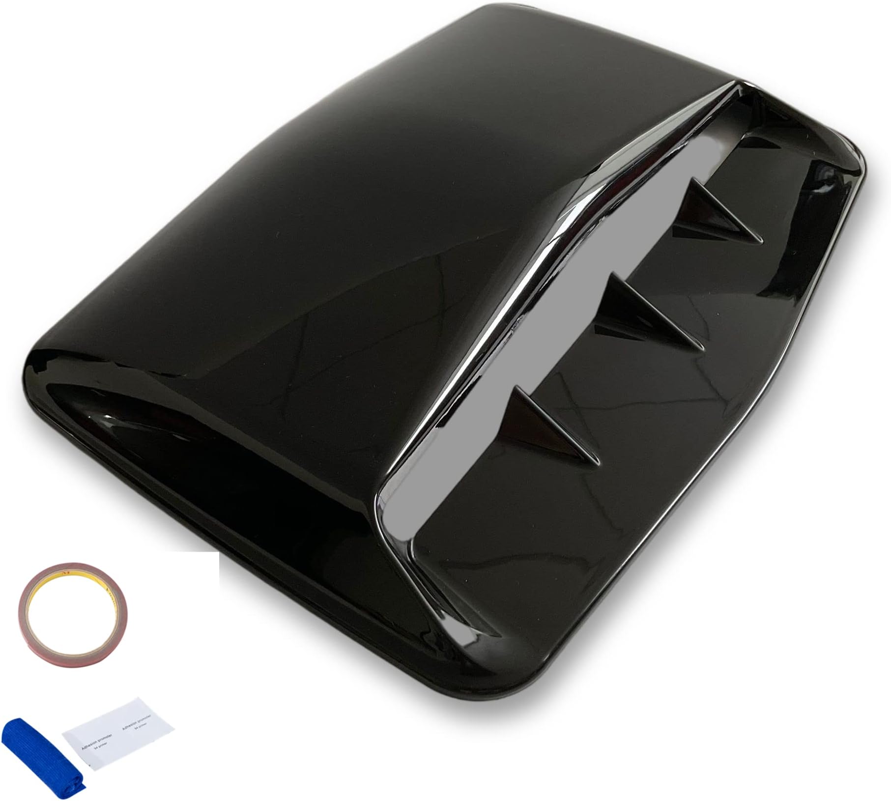 Hood Scoop Car Hood Vent Universal Air Intake Grille Inlet Trim Decor Cover Turbo Bonnet Vent Cover Accessory (Black)