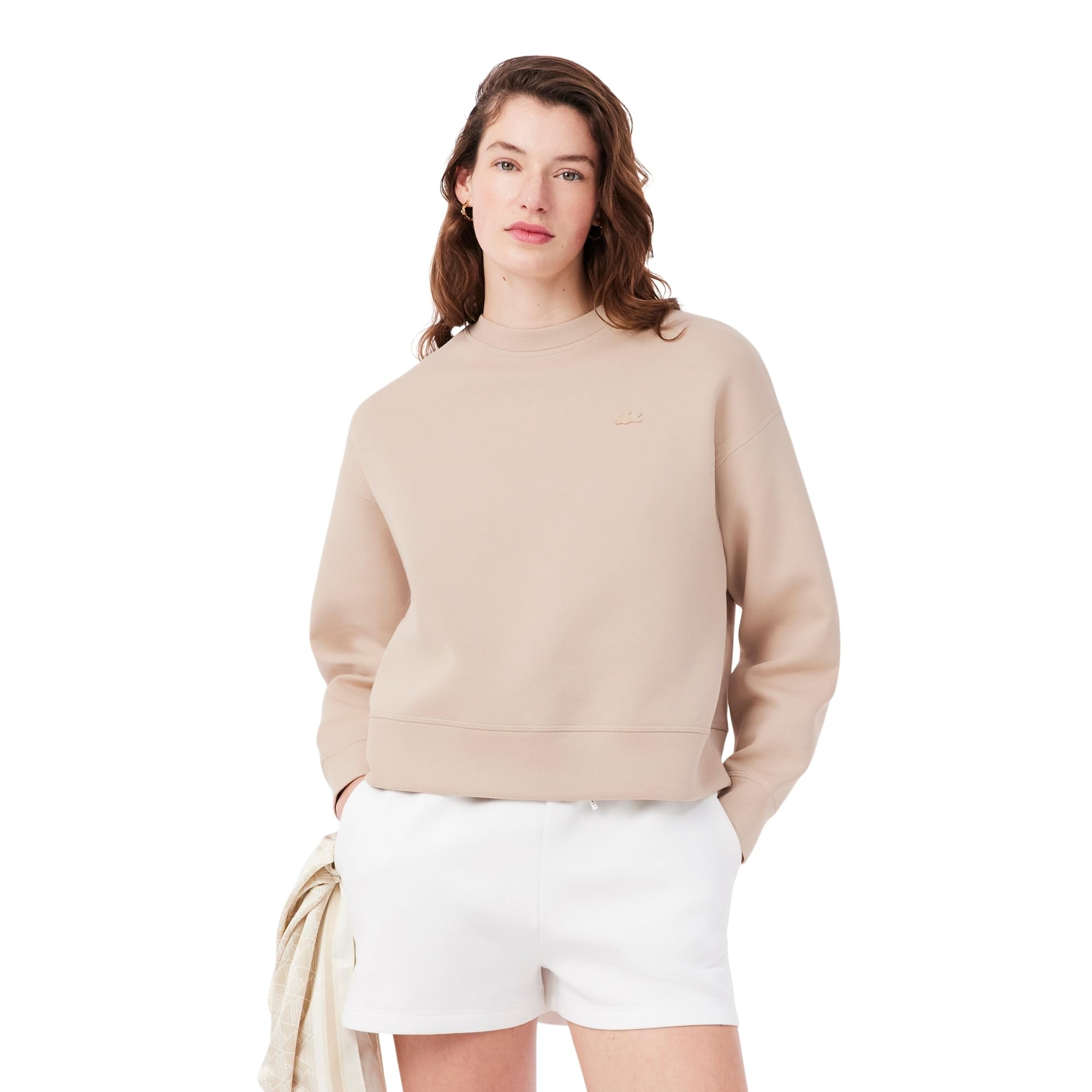 lacoste Oversized Double Face Jersey Sweatshirt-picture-22