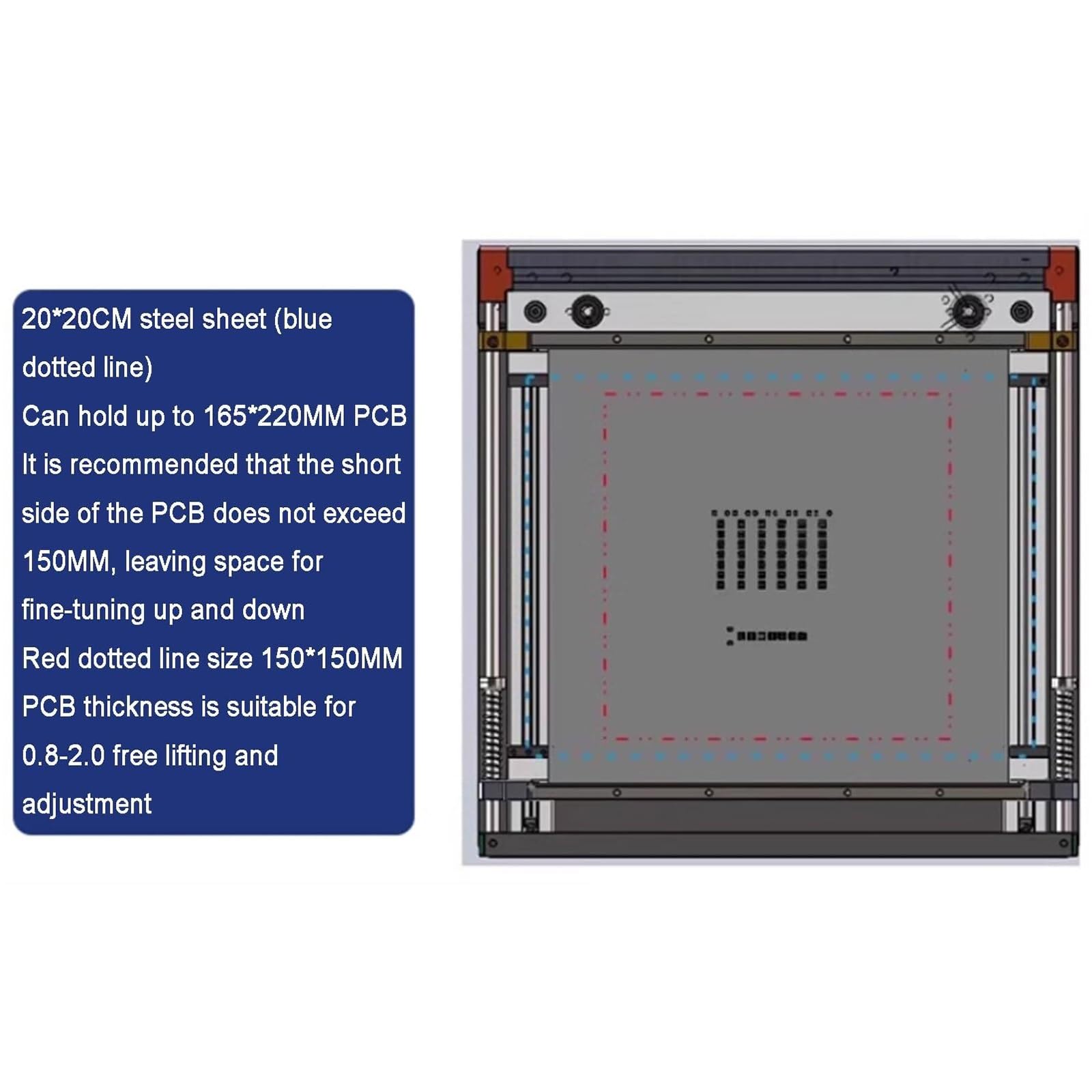 Estación de serigrafía Manual pequeña, Mesa de impresión de Pasta de Soldadura de Malla de Acero SMT, Cuerpo de aleación de Aluminio, Impresora de Plantillas de PCB de Alta precisión(10cm)
