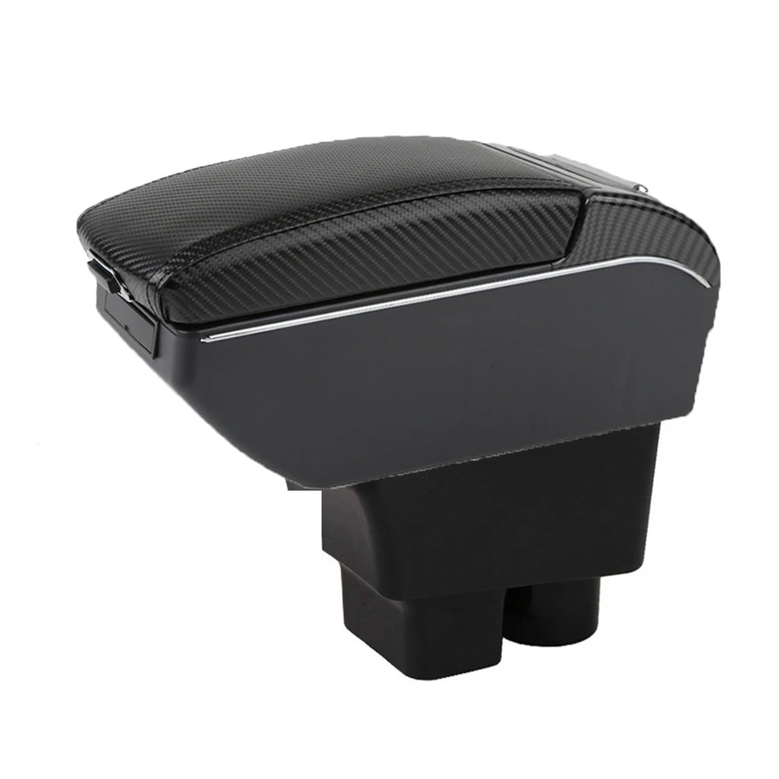 NOKRGQW Car Armrest Box For Skoda For Rapid Armrest Box Auto Storage Box Bracing Interior Details Retrofit Part(A-Black black line)