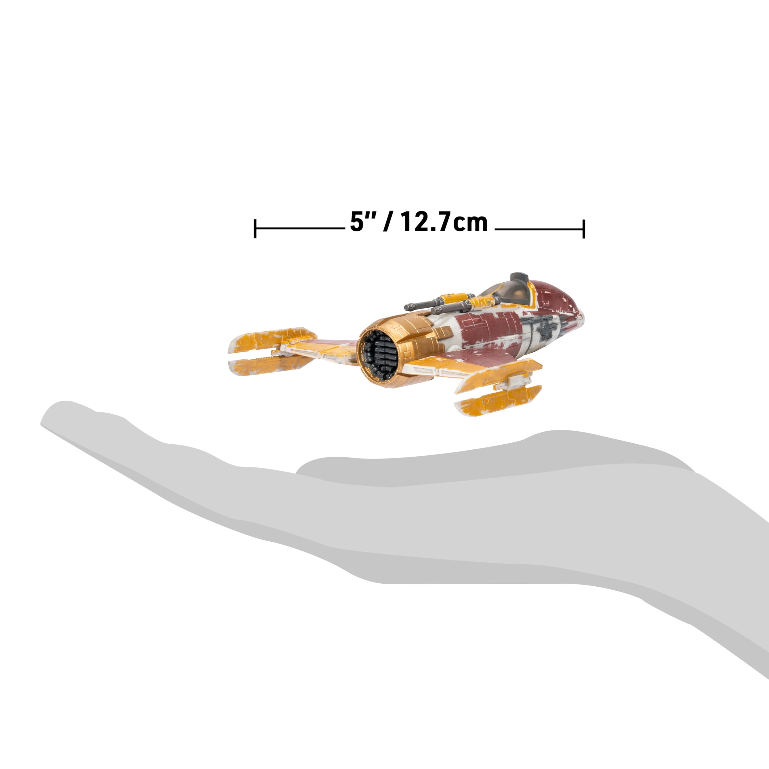 STAR WARS Micro Galaxy Squadron Fiend Fighter - Véhicule de 12,7 cm avec accessoire de figurine de 2,5 cm