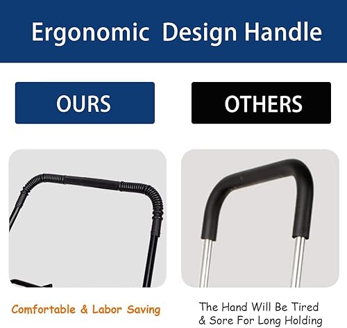 Miniatura 4 de FiveShops Carrito utilitario con ruedas para ser utilizado como carrito de compras, carrito de comestibles, carrito de lavandería y carrito de