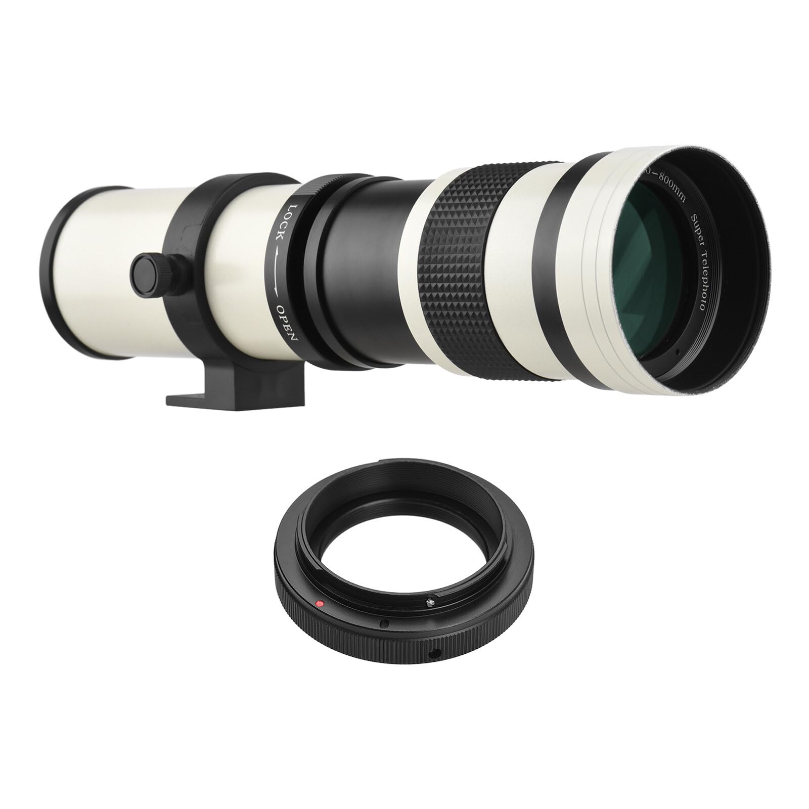 MF Super Téléobjectif Zoom F/8.3-16 420-800 mm Monture EF T Bague d'adaptation universelle 1/4
