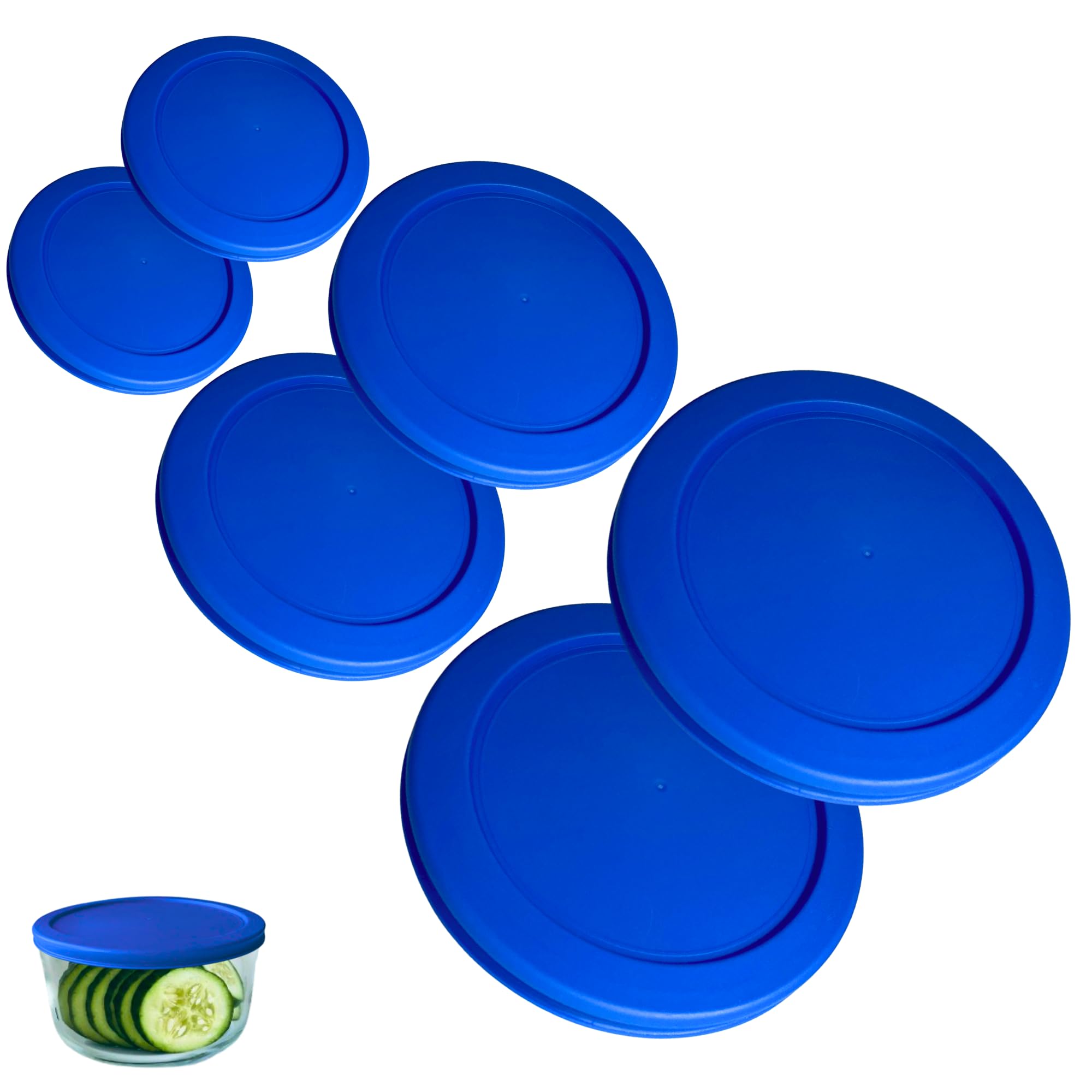 Amazon.com: 1, 2 & 4 Cup Blue Replacement Lids/Covers for Pyrex