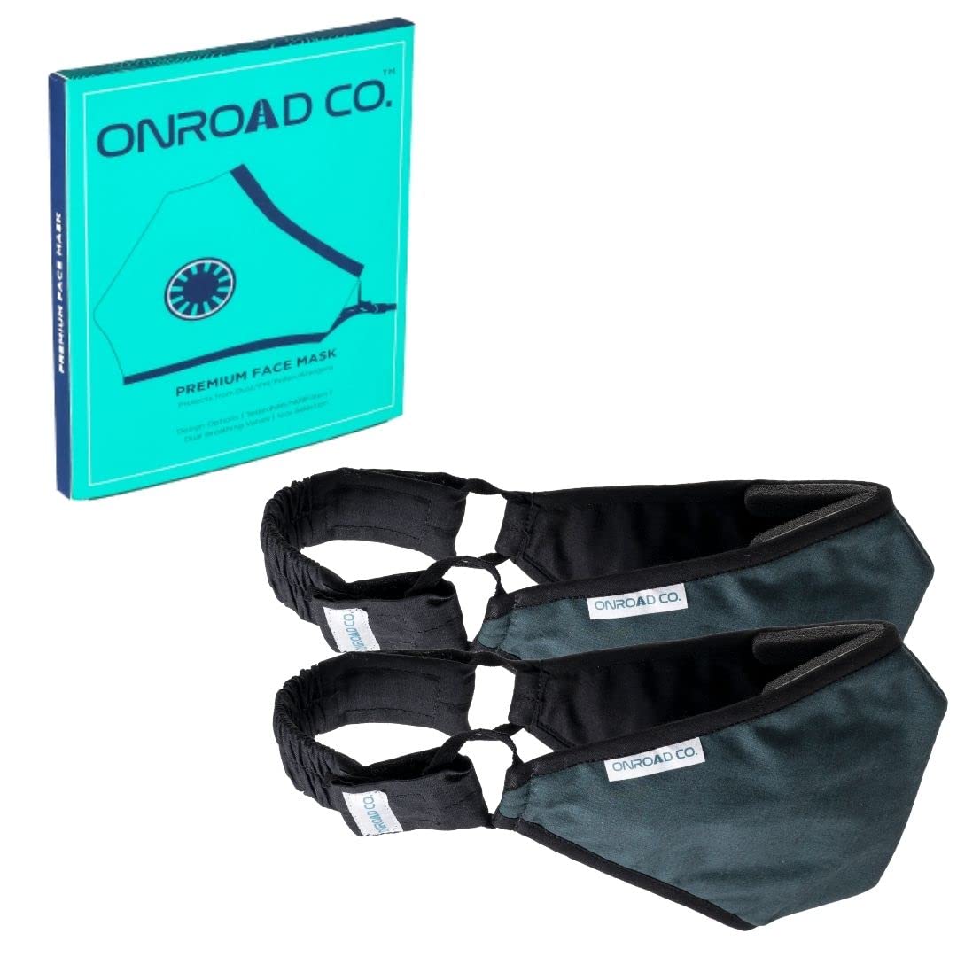 Onroad Co. Reusable and Washable 6 Layered Anti Pollution Mask (Large - Ideal for 60-90 kg body weight, Green - Pack of 2) (B08DM9ZL9M) Amazon Price History, Amazon Price Tracker
