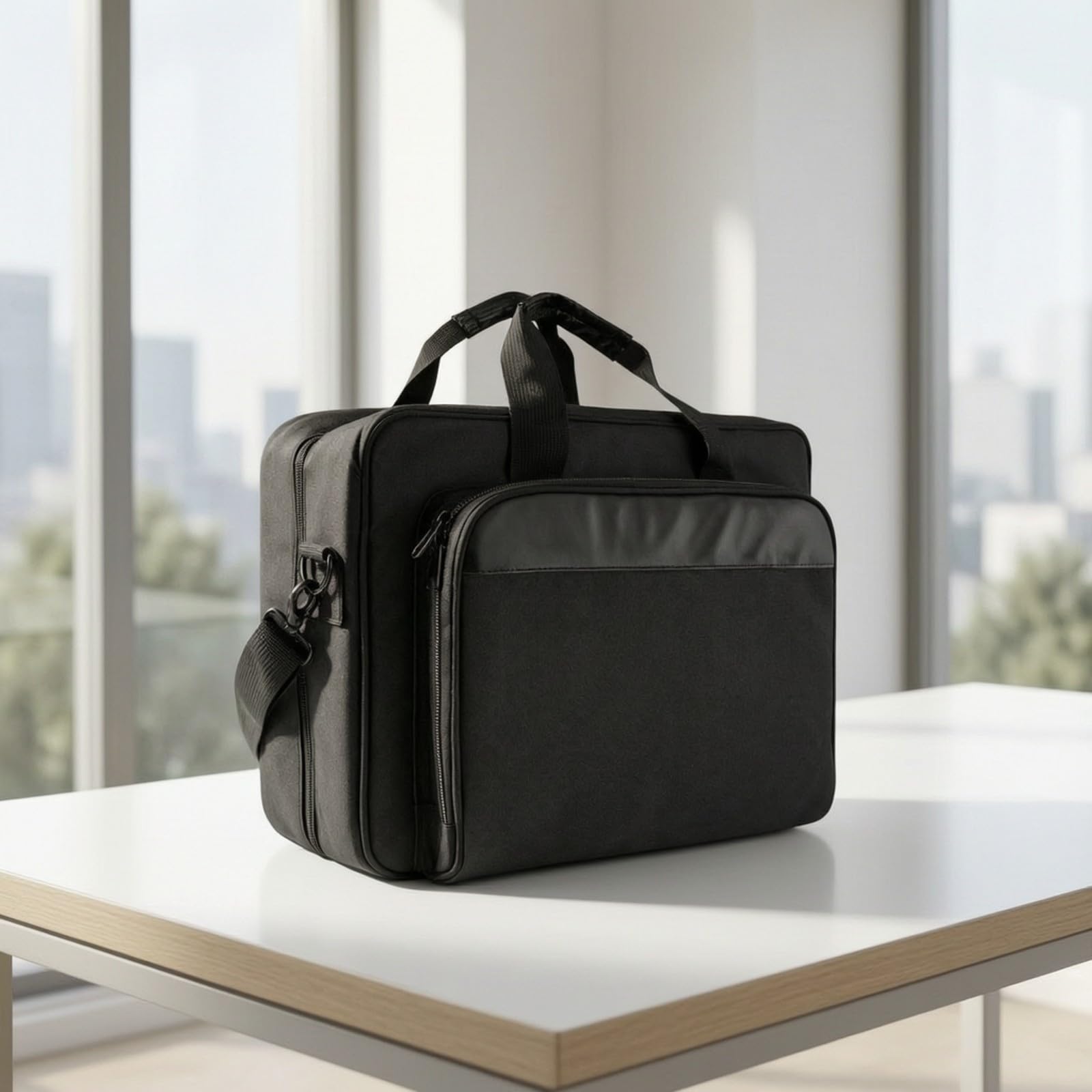 Almencla Bolso con Compartimentos Bolso con Correa Hombro smontable Ajustable Estuche Compartimentos para Escritores